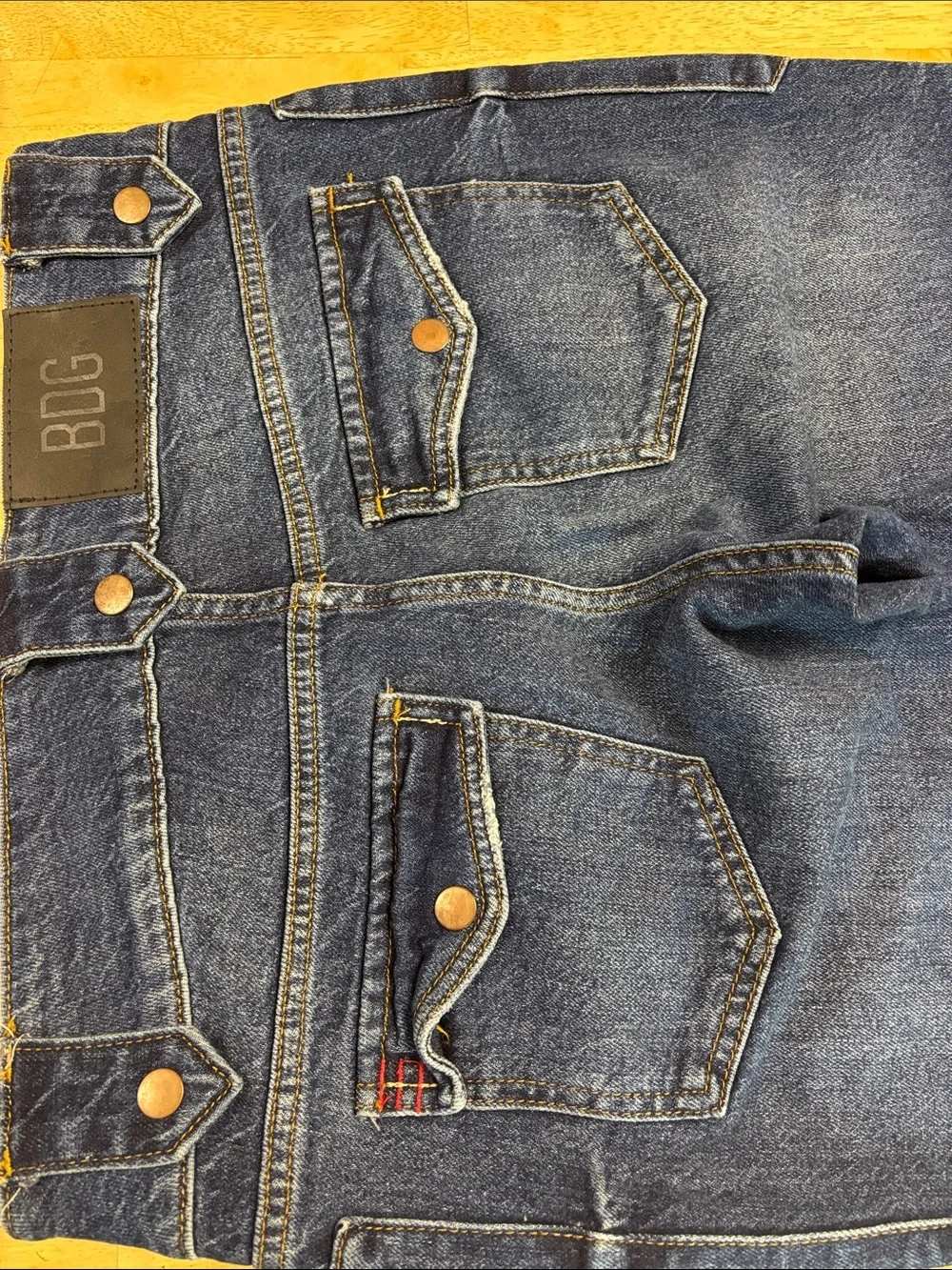 BDG Urban Outfitters Utility Micro Flare Jeans Low Rise Cargo Pocket Wash 28